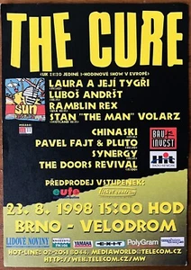 Flyer/Small Poster - The Cure Concert - Brno Velodrom - 23/08/98 - Picture 1 of 1