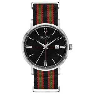 Bulova 96B317 Aerojet Black Dial 39mm Steel Multicolor Nylon Quartz Reloj de hombre - Imagen 1 de 1