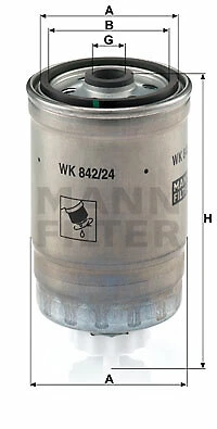 MANN-FILTER WK 842/24 fuel filter for Cadillac, SAAB - Image 1 of 1