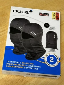 Bula Polartec Convertible Balaclava 2 Pack Black S/M - Picture 1 of 2