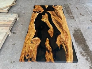 Black River Epoxy Walnut Table top- Dining Table / conference table / sofa table - Picture 1 of 12