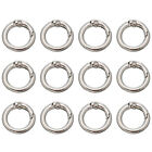 12Pcs 20mm Spring O Ring Round Snap Clip Circle Trigger Keyrings Buckle Silver