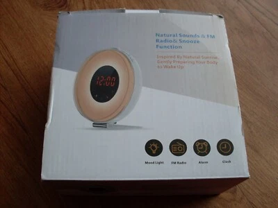 JW-6639F Wake-up Light Sunrise FM Radio Alarm Clock Touch Control LED - Image 1 of 4