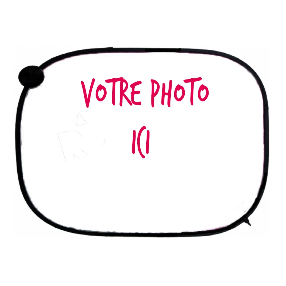 Pare soleil pour voiture personnalisé avec votre photo et texte au choix réf 00 - Photo 1/1