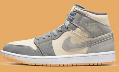 Nike Air Jordan 1 Mid SE retrô cinza leite de coco DN4281-100 masculino tamanho 13 lobo - Imagem 1 de 4