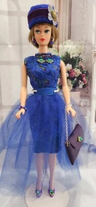 HANDMADE DOLL CLOTHES FASHION PEACOCK PRINT DRESS SET WITH TULLE SKIRT - Picture 1 of 10