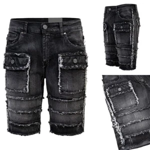 Pantalón Corto FWRD DENIM Para Hombre Essential Patchwork Denim Bolsillo Carga FW-22934B - Imagen 1 de 6