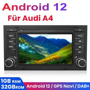 Für Audi A4 S4 RS4 RNS-E Seat Exeo Android12 Autoradio GPS Navi WIFI 1+32GB DAB+ - Bild 1 von 11