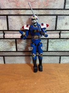 Power Rangers Lightning Turbo Blue Senturion Deluxe Action Figure, QuikShip Free - Picture 1 of 8