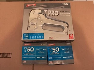 ARROW T-50 HEAVY DUTY STAPLE GUN + 2500 STAPLES - Photo 1 sur 1