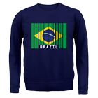 Brasilien Barcode Stil Flagge - Erwachsenen Hoodie / Pullover - Brazilian