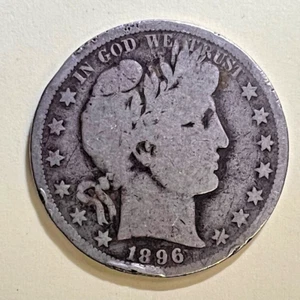 MEDIO DÓLAR BARBERO 1896-O ~ FECHA MÁS DIFÍCIL - Imagen 1 de 2