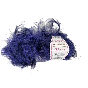 Moda Dea Tiara Eyelash Yarn Deep Purple AT797 Lot of 2 - Picture 1 of 4