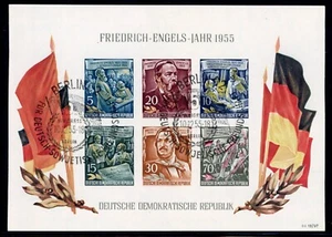 Deutschland DDR 1955 Friedrich Engels Scott # 264a gest. mit Sonderstempel 💥 - Bild 1 von 2
