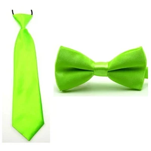 Kids Baby Boy Bow Tie Necktie School Wedding Party Bowtie Ties Matching Set - Picture 1 of 22