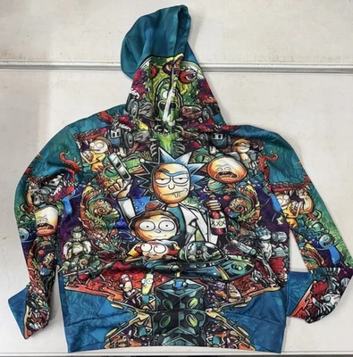Sudadera con Capucha Rick And Morty Logo Gráfico Talla Grande Adulto Natación Dibujos Animados Pullover Foto 1 de 3