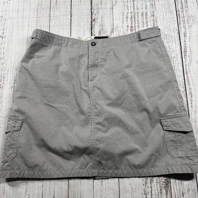 HORNY TOAD 灰色 PINSTRIPE 迷你卡戈短裤女式 10 码裙子 — 第 1/4 张图片