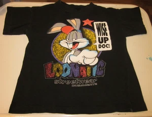 T-shirt Looney Tunes Bugs Bunny "Loonatic Streetwear bambino" taglia 5-6 1992 - Foto 1 di 9