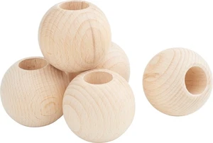VBS Holzkugeln mit großer Bohrung 50 mm 2, 5, 10 oder 25 Stück - Bild 1 von 8