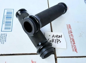 Harley Avon Grips Custom Contour Black Anodized Grips - Picture 1 of 8