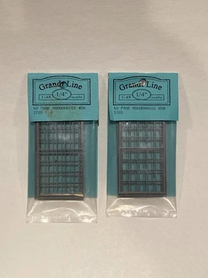 pair of 2 Grandt Line 40 Pane Roundhouse Windows, 1:48 / "O" scale, #3705 - Image 1 of 4