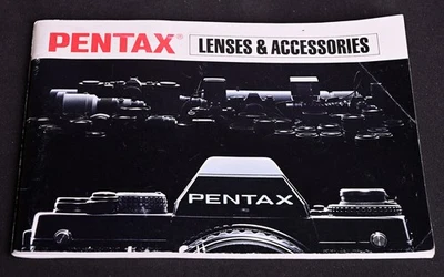 Original Pentax Lenses & Accessories Manual 1984 Edition - Excellent - Image 1 of 3