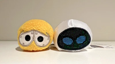 Disney Wall-E + Eve Tsum Tsum Soft Toy Mini Plush New With Tags AUTHENTIC - Image 1 of 4