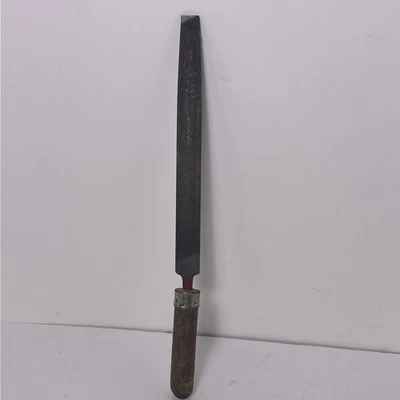 Vintage Simonds 10” Mill Bastard File Red Tang Made in USA With Wood Handle - Image 1 of 4