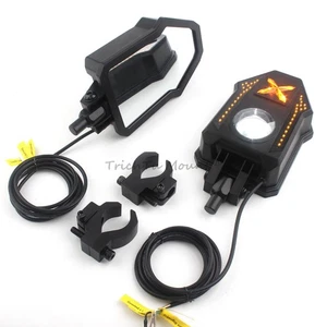 UTV Rear Side View Mirror w/LED Lamps for Can-Am Maverick X3 1.85" Roll Cage Bar - Picture 1 of 24