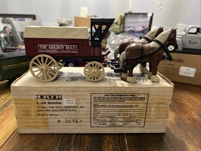 ERTL horse wagon die-cast collectible a J.C. Penney advertising piece from 1991. - Image 1 of 4