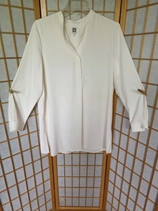 Anne Klein Long Tunika XL verdeckte Knopfleiste elegant creme langarm neu wunderschön - Bild 1 von 12