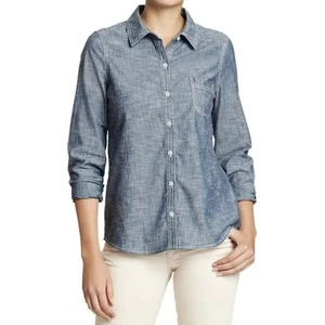 Old Navy Damen Chambray Hemd Damen Button Down Langarm Freizeit XL. - Bild 1 von 10