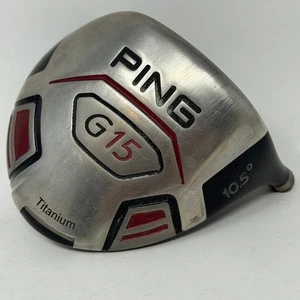 PING G15 Titanium Driver Golf Club Head 10.5° Loft Black Silver Red - Picture 1 of 8
