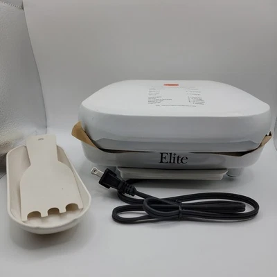 Parrilla eléctrica Elite Cuisine blanca EWG-200 parrilla de contacto prensa de sándwiches 2 rebanadas Foto 1 de 4