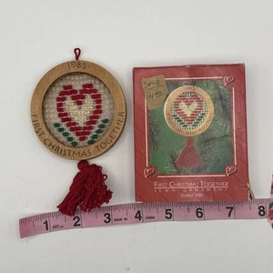 Hallmark Sewn Ornament 1985 "First Christmas Together" - New See Pics - Picture 1 of 5