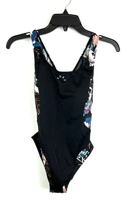 Traje de baño negro de una pieza Roxy para mujer talla pequeña Foto 1 de 4