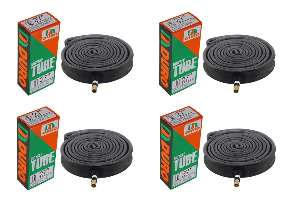 4 DURO Bicycle Inner Tube 27 x 1-1/8 1.1/4 33mm Thorn Resistant SCHRADER Valve. - Image 1 of 1