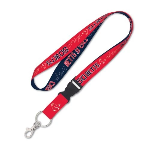 MOOKIE BETTS BOSTON RED SOX KEY CHAIN LANYARD W/ DETACH BUCKLE 1" WIDE 22"LONG - Image 1 of 1