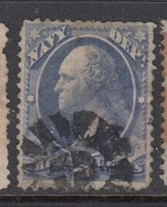 3c NAVY DEPT - OFFICIAL BANKNOTE - SCARCE FANCY CANCEL !! - Picture 1 of 1