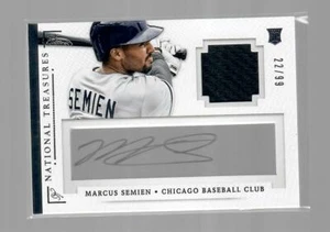 Marcus Semien 2014 National Treasures Signature Materials 22/99 Auto Autograph - Picture 1 of 2