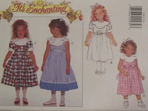Darling BUTTERICK 3862 Toddlers/Girls Dress & Belt in 4 Looks PATTERN 2-3-4 UC - Picture 1 of 3