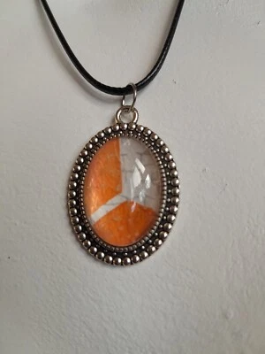 Collar hecho a mano único colgante de papel tapiz geométrico vintage estilo victoriano  Foto 1 de 3