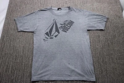 Volcom Men's Large T-Shirt Vintage Y2K Surfer Thrashed Distressed Grunge Gray - Image 1 of 4