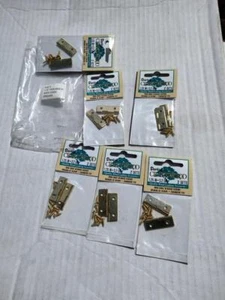 LOT- 6pkgs DARICO IRON HINGE WITH BRASS SCREWS 1.25" (2/pkg) 9142-14 - Picture 1 of 3