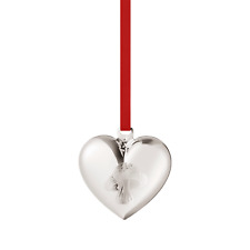 2023 Georg Jensen Christmas Holiday Ornament Silver Heart with Mushroom - New