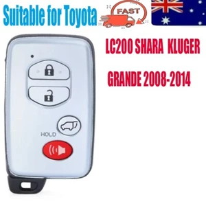 Complete Remote Key Fob Suitable for Toyota LC200 SHARA KLUGER GRANDE 2008-2014 - Picture 1 of 3