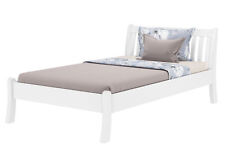 Białe, szerokie łóżko pojedyncze 120x200 sosnowe lite łóżko młodzieżowe łóżko pojedyncze nowoczesne