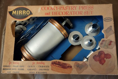 Mirro Cooky - Pastry Press and Decorator Set Almost complete. Clean - Image 1 of 4