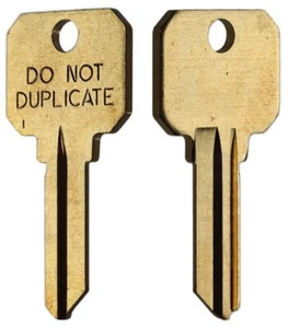 LOT OF 10 uncut Schlage SC8 DND Brass "Do Not Duplicate" Key blanks 10 KEYS - Picture 1 of 1
