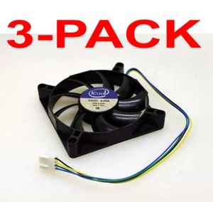 12V Computer Fan 80x80x15 MM 4-Wire 4-Pin PWM Quiet (3-Pack) - Afbeelding 1 van 2